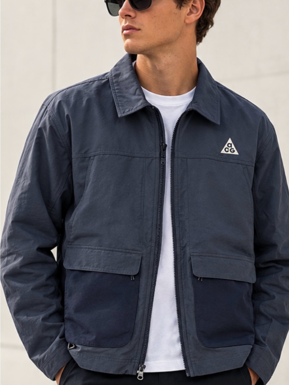 Nike ACG Men’s Utility Jacket Navy Blue UPF 40+ Size S NWT